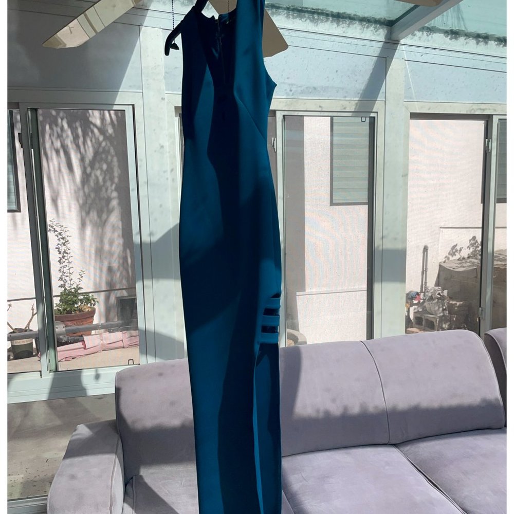 Blue Evening Dress with long Slit Marciano XS